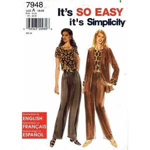 Simplicity Sewing Pattern 7948 Jacket Jumpsuit Misses Size‎ 14-24